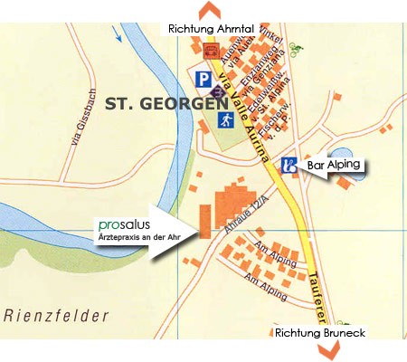 ProSalus Anfahrtsskizze Lageplan